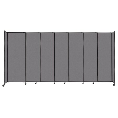 Versare StraightWall Sliding Portable Partition 15'6" x 7'6" Slate Fabric 1490719